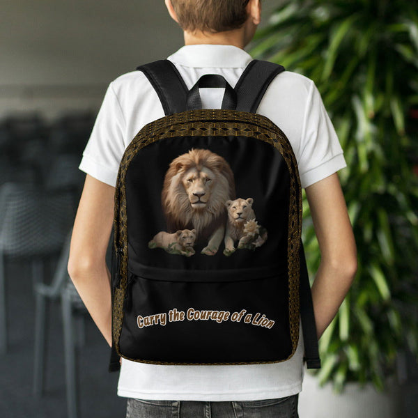 Carry the Courage of a Lion Backpack - ShopEbonyMonique