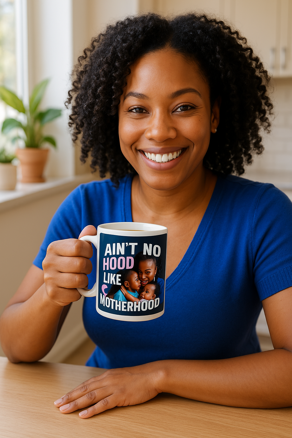 Ain't no hood like motherhood - Celebrate Motherhood Ceramic Mug - Heartwarming Mom & Kids Design - Perfect Gift for Mother's Day