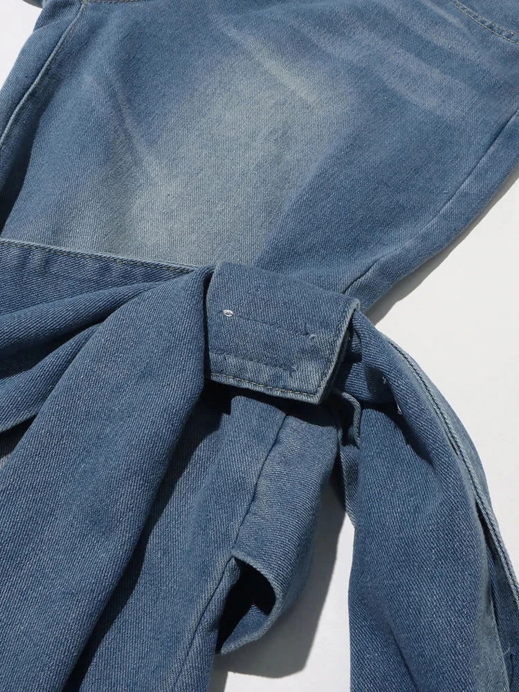 Designer Patchwork Bowknot Jeans - ShopEbonyMonique