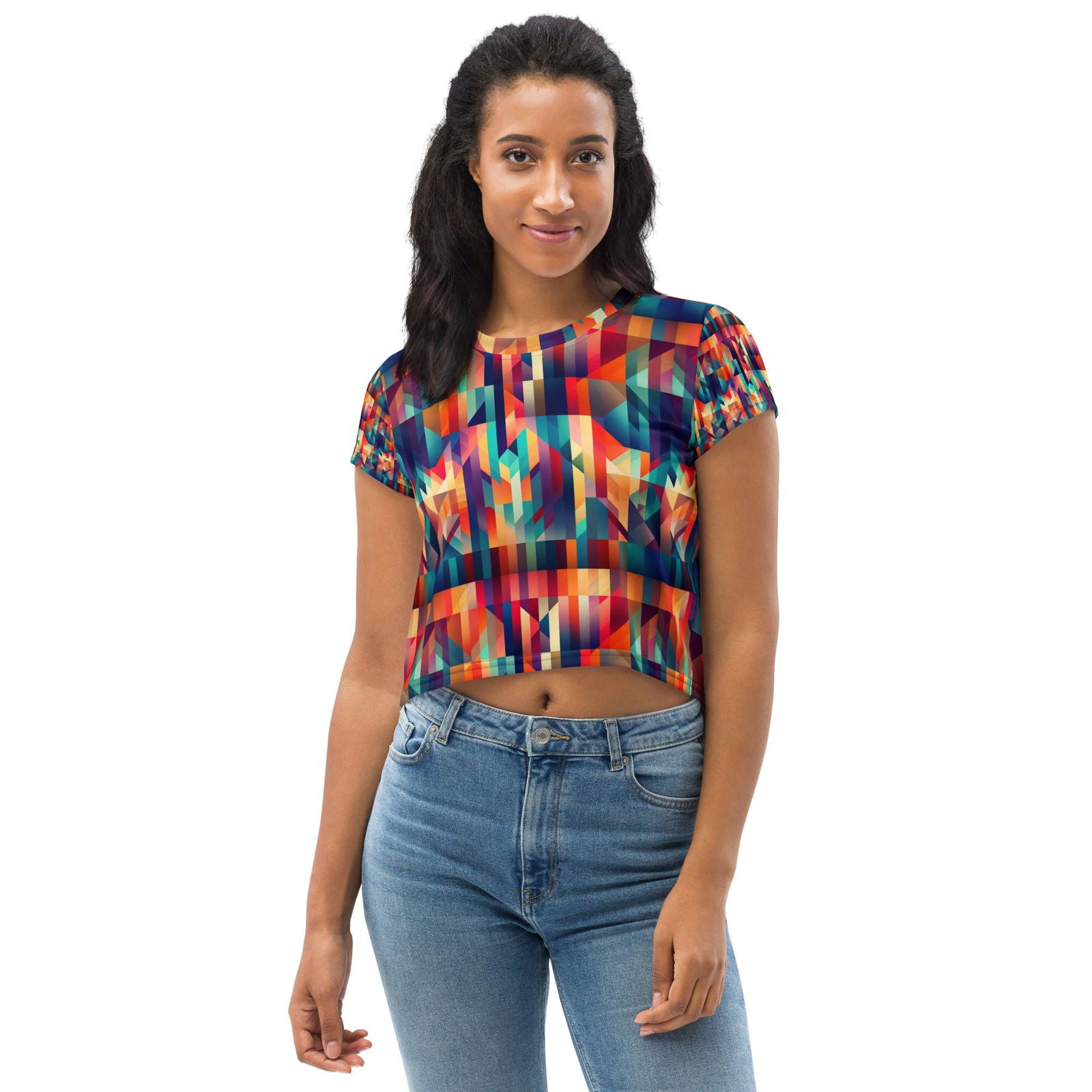 EM All-Over Print Crop Tee - ShopEbonyMonique