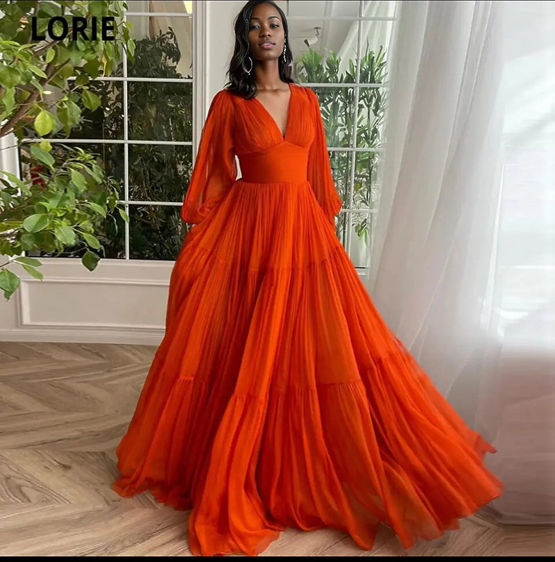 EM Chiffon Pleat Ruched A-Line  Dress - ShopEbonyMonique
