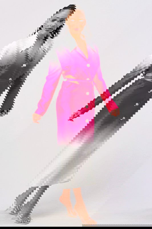 EM Color gradient spring trench coat - ShopEbonyMonique