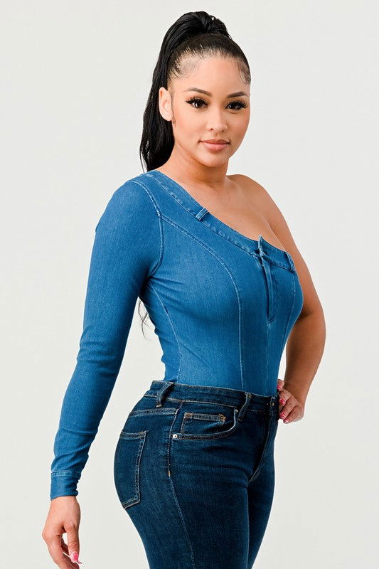 EM DENIM BODYSUIT - ShopEbonyMonique