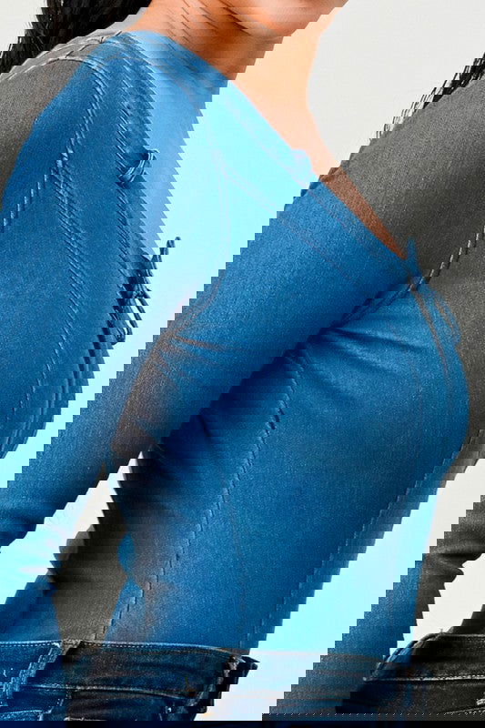 EM DENIM BODYSUIT - ShopEbonyMonique