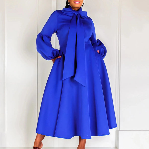 EM Elegant Dresses for Women Bow Collar - ShopEbonyMonique