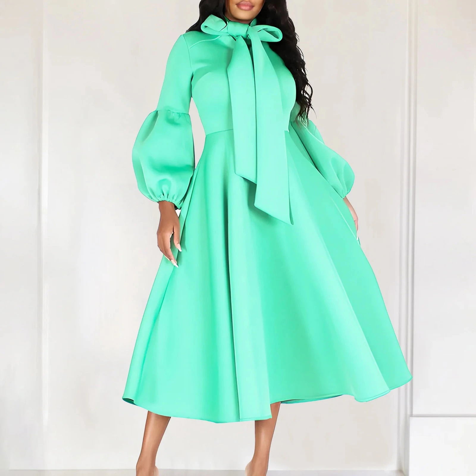 EM Elegant Dresses for Women Bow Collar - ShopEbonyMonique