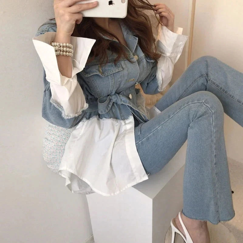 EM Fashion Casual Denim Women  Top - ShopEbonyMonique