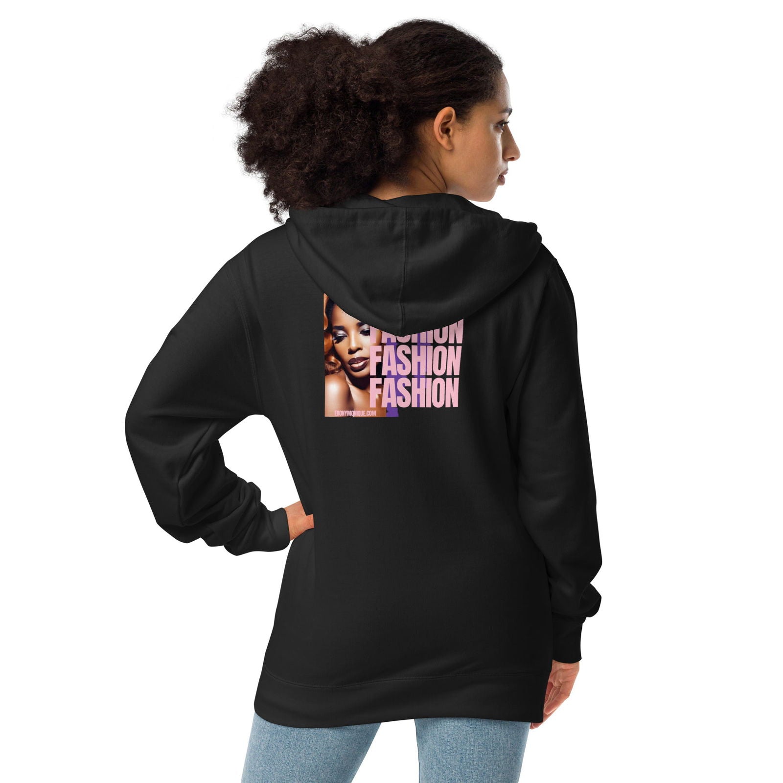 EM Fleece Zip Up Hoodie - ShopEbonyMonique