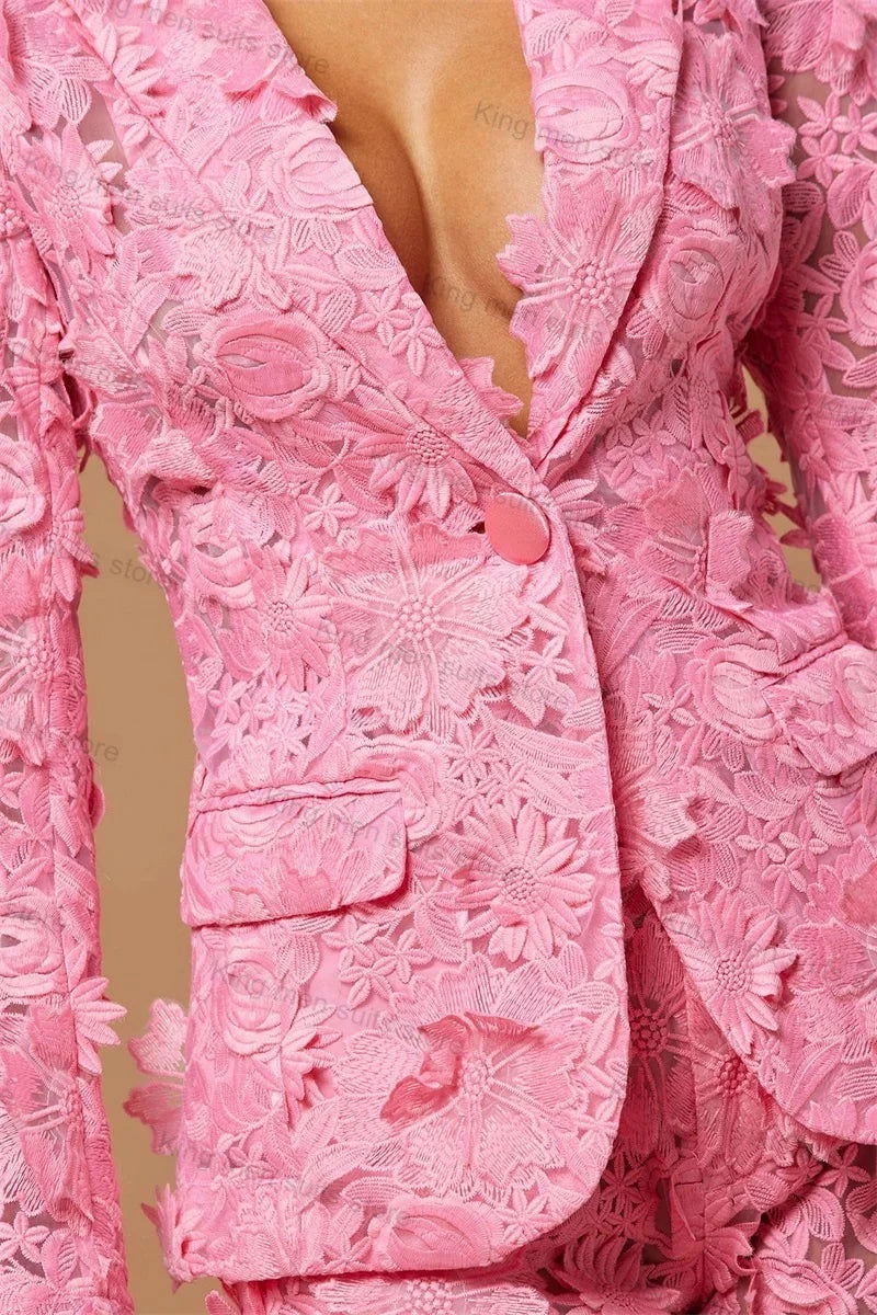 EM Lace Women Suit Pants Set - ShopEbonyMonique