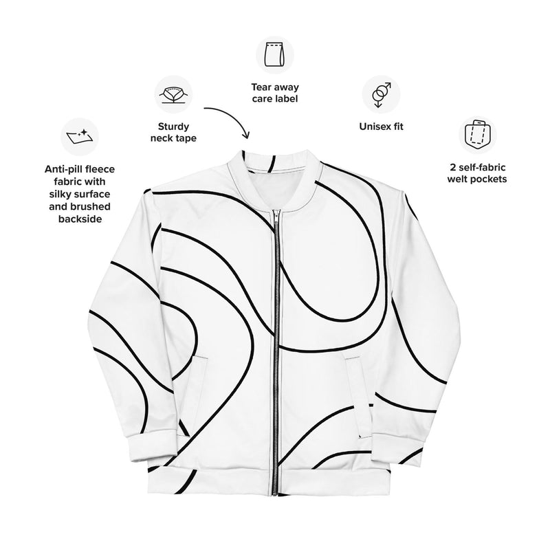 EM Lines Unisex Bomber Jacket - ShopEbonyMonique