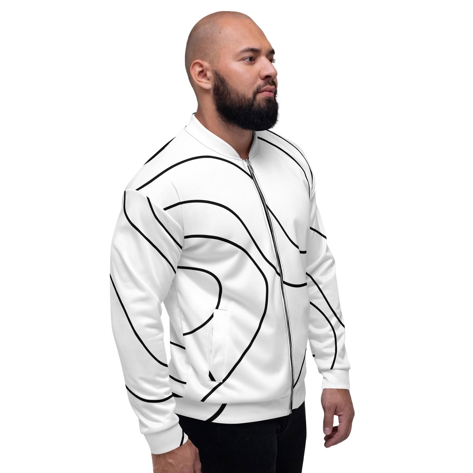 EM Lines Unisex Bomber Jacket - ShopEbonyMonique