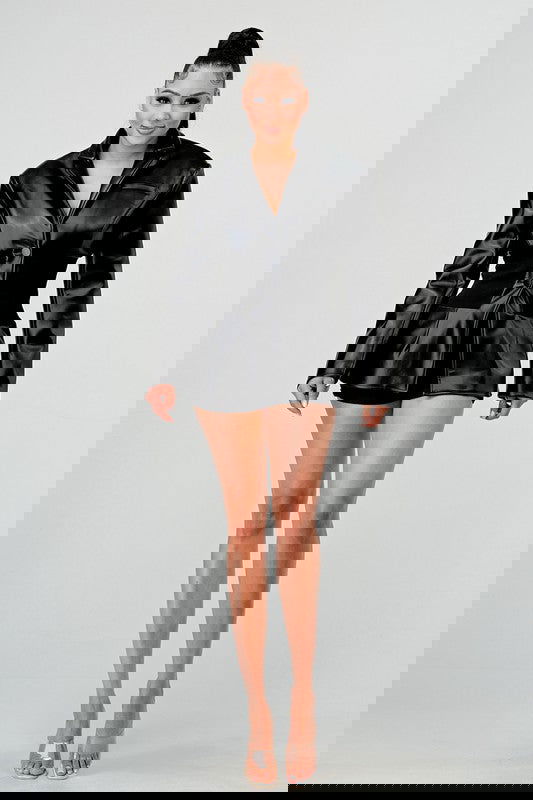 EM PU Leather Blazer - ShopEbonyMonique