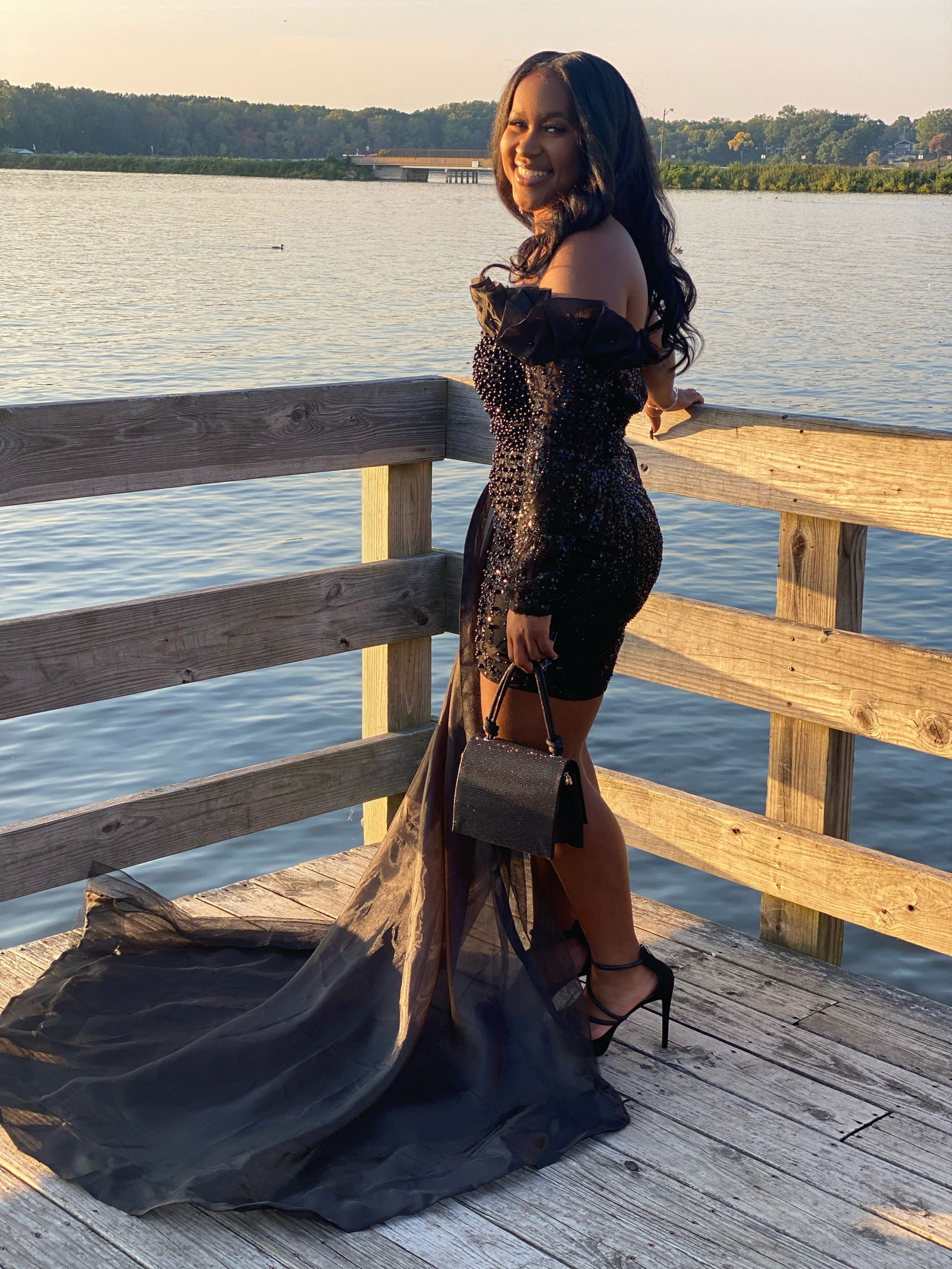 EM Pearls One Shoulder Mini Cocktail Dress - ShopEbonyMonique