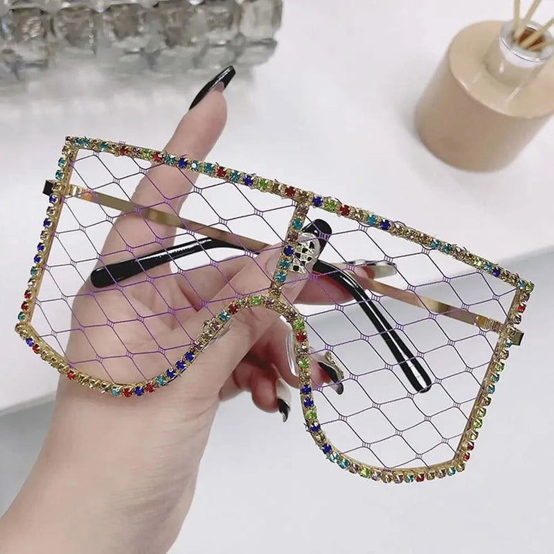 EM Rhinestone Mesh Glasses - ShopEbonyMonique