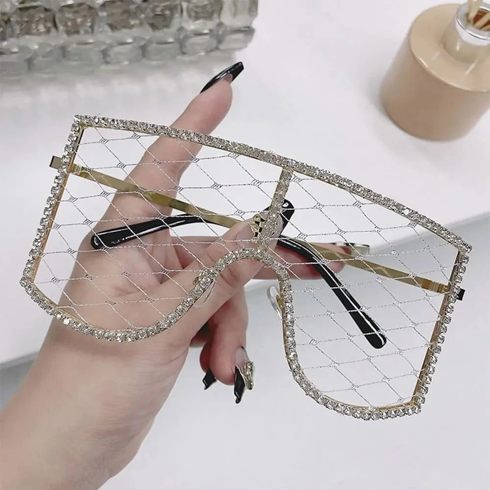 EM Rhinestone Mesh Glasses - ShopEbonyMonique