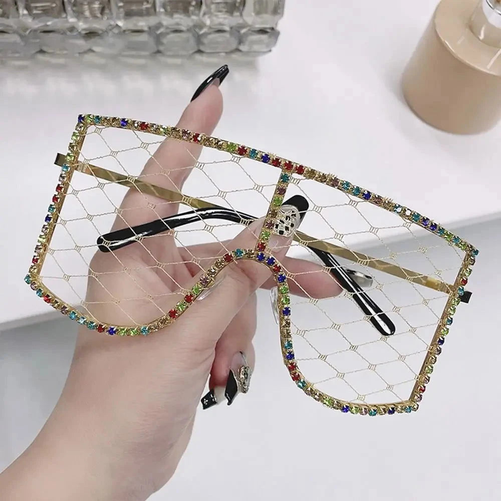 EM Rhinestone Mesh Glasses - ShopEbonyMonique