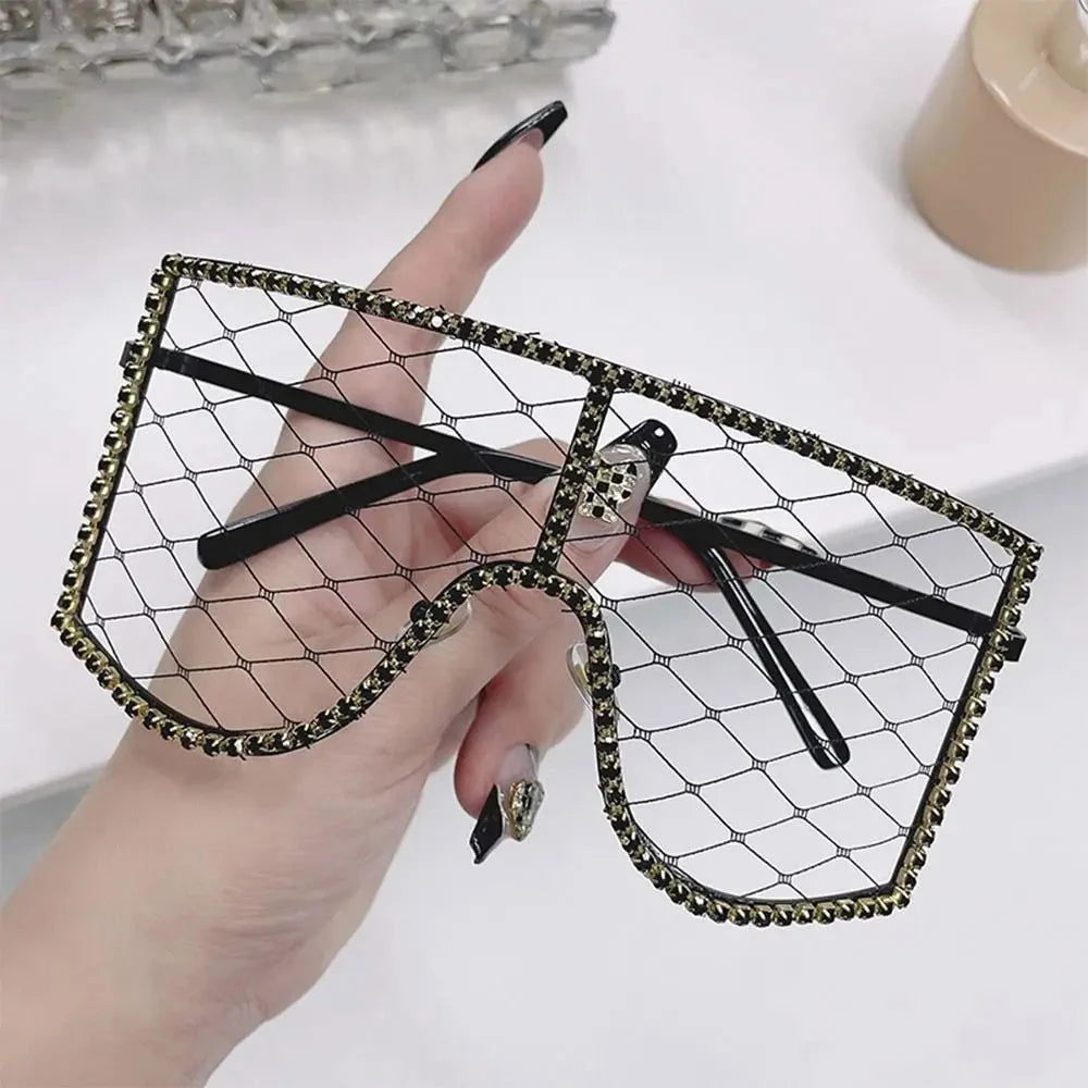 EM Rhinestone Mesh Glasses - ShopEbonyMonique