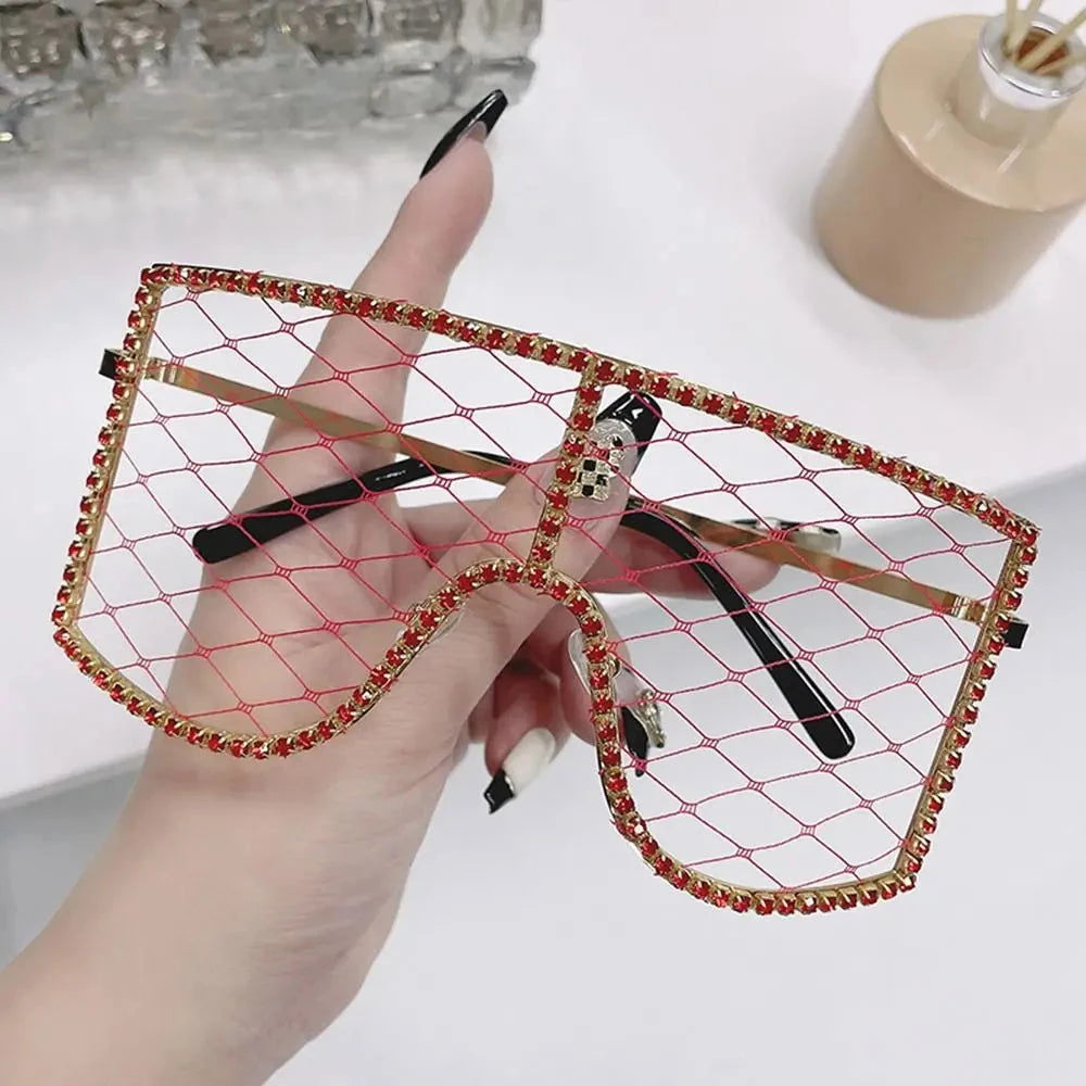 EM Rhinestone Mesh Glasses - ShopEbonyMonique