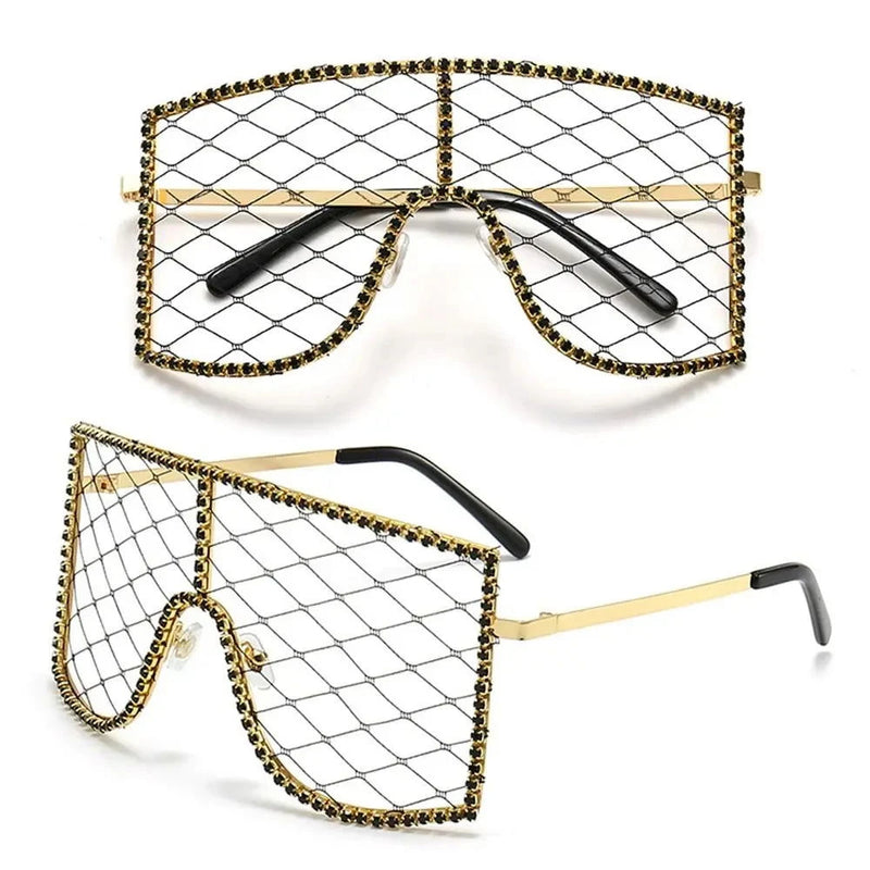 EM Rhinestone Mesh Glasses - ShopEbonyMonique
