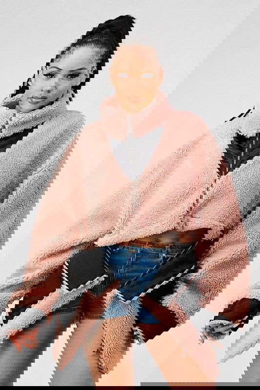 EM SHERPA WITH CONTRAST JACKET - ShopEbonyMonique