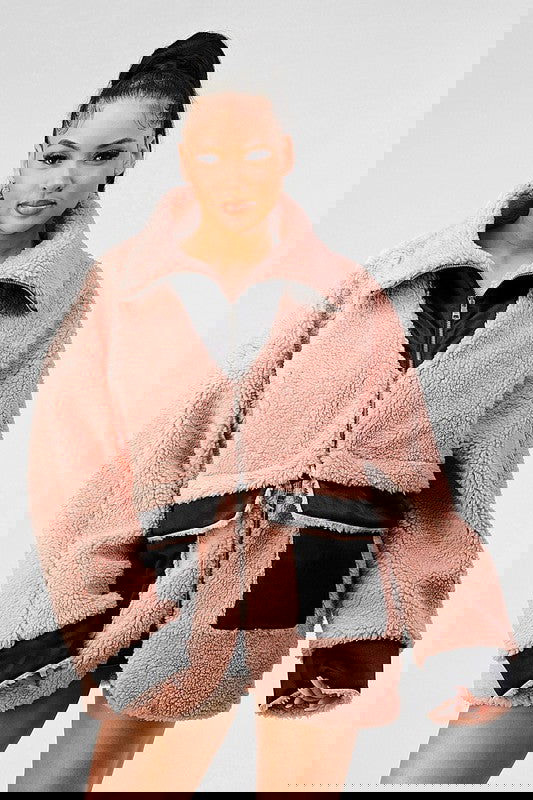 EM SHERPA WITH CONTRAST JACKET - ShopEbonyMonique