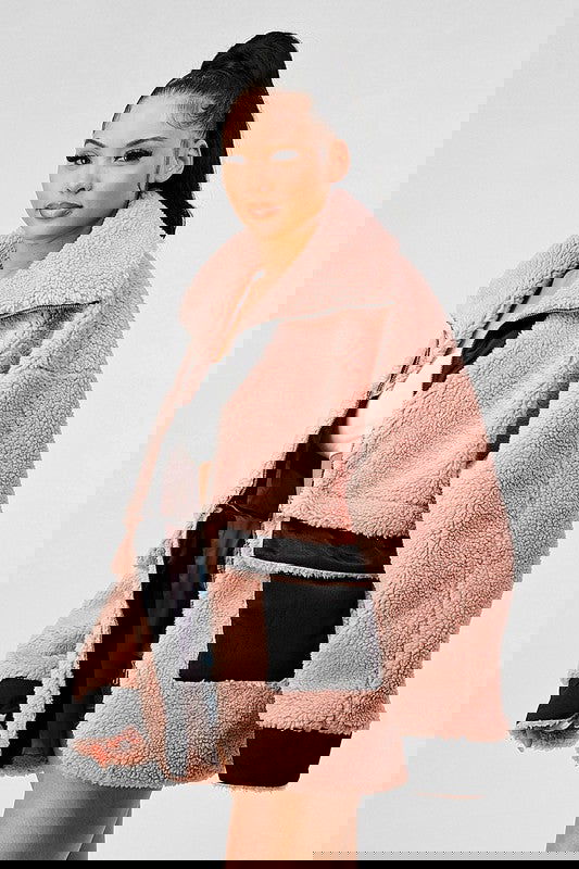 EM SHERPA WITH CONTRAST JACKET - ShopEbonyMonique