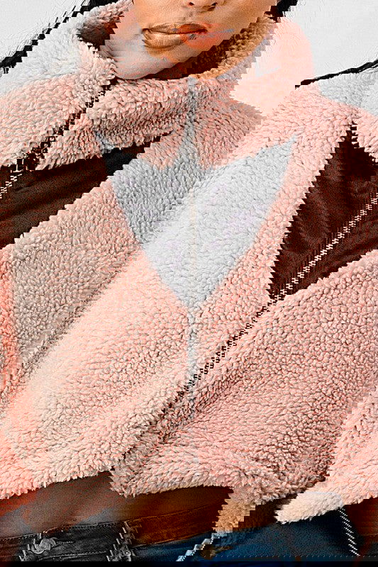 EM SHERPA WITH CONTRAST JACKET - ShopEbonyMonique