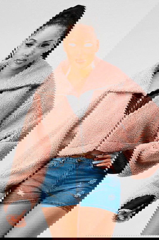 EM SHERPA WITH CONTRAST JACKET - ShopEbonyMonique