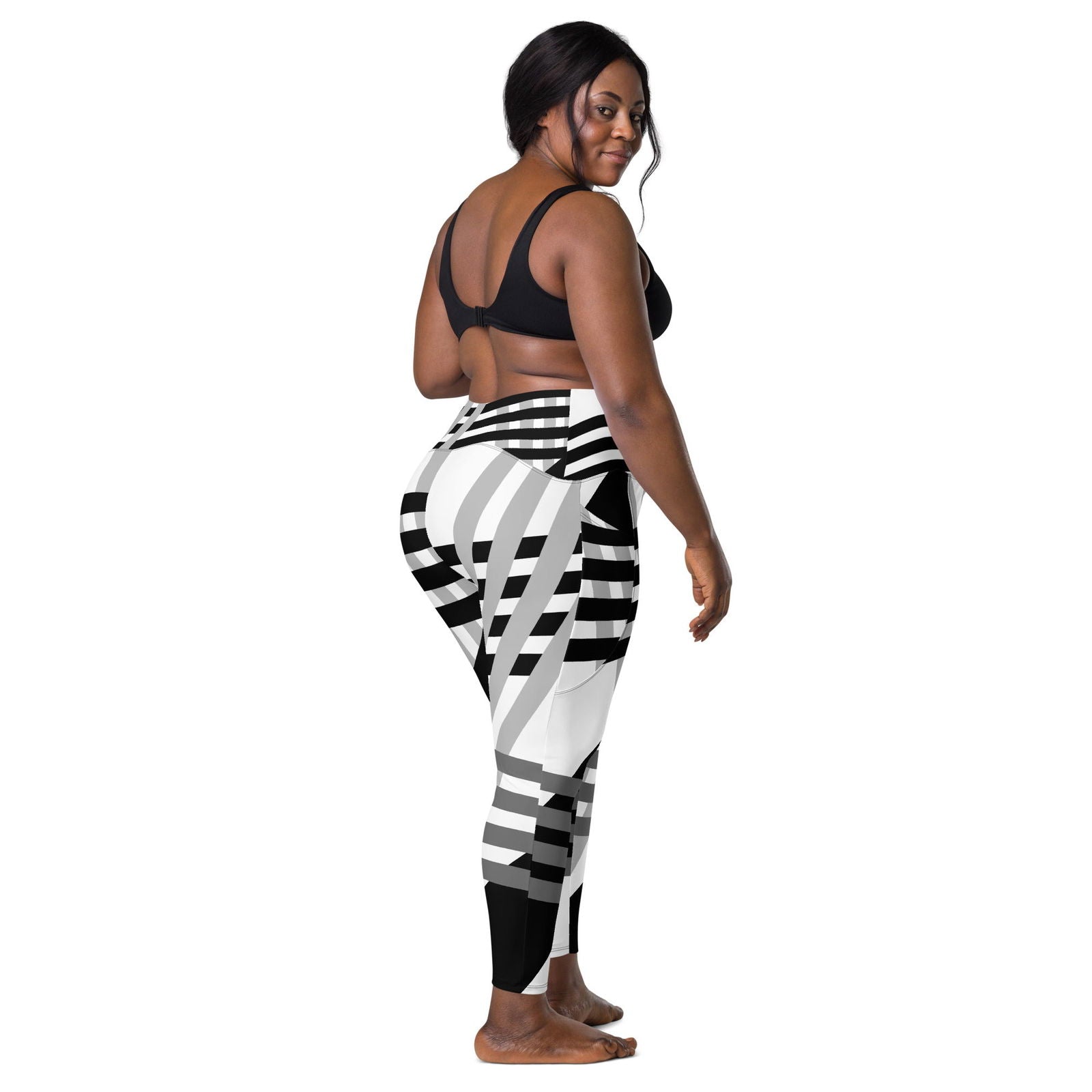 EM Stripe Leggings with pockets - ShopEbonyMonique