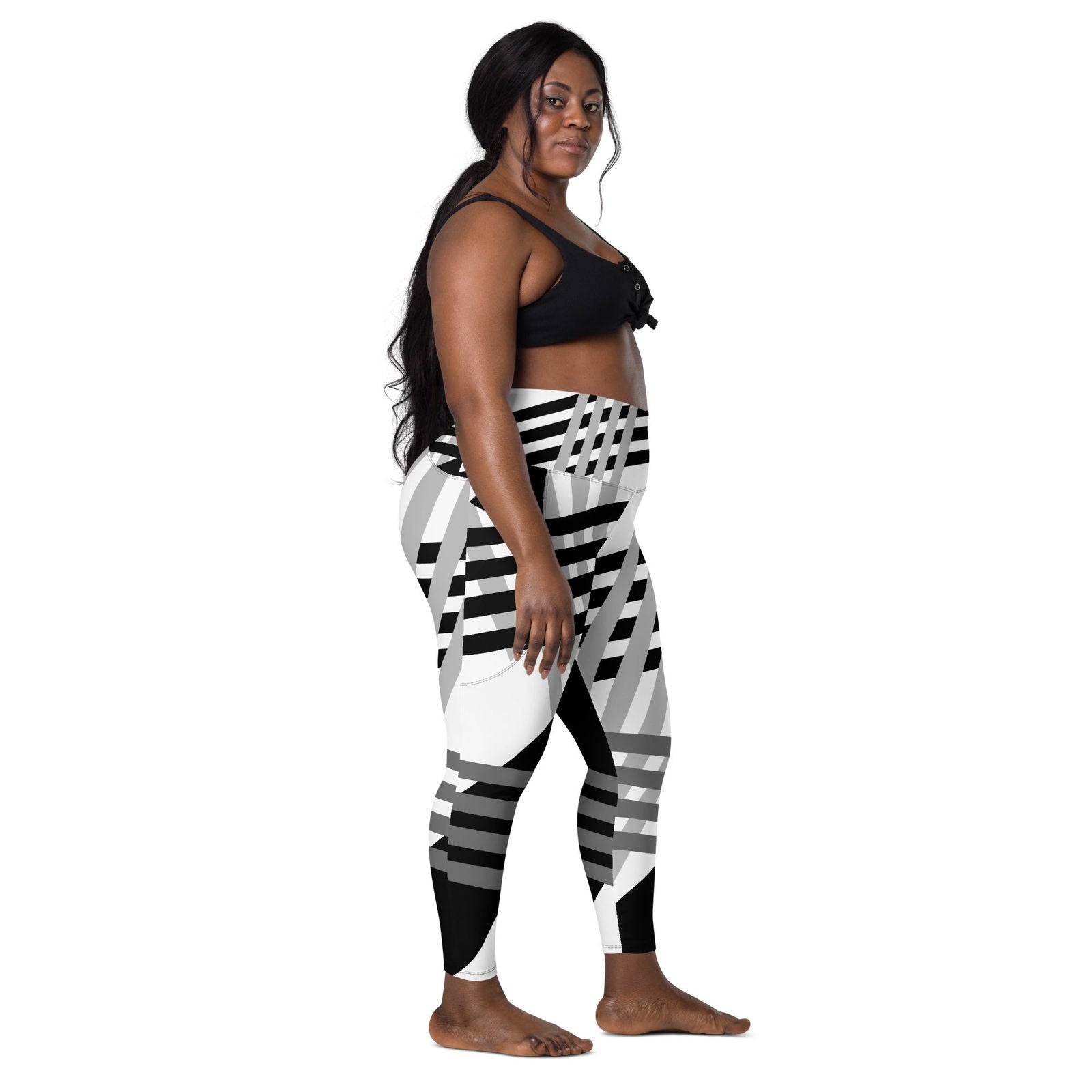 EM Stripe Leggings with pockets - ShopEbonyMonique