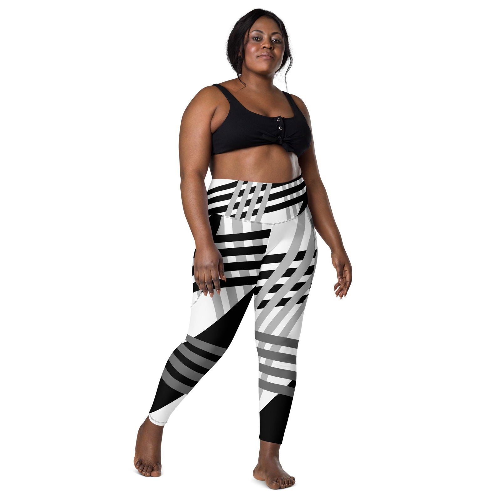 EM Stripe Leggings with pockets - ShopEbonyMonique