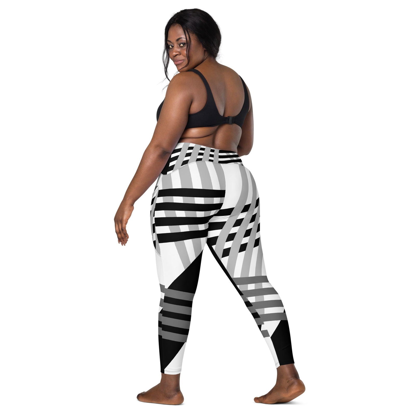 EM Stripe Leggings with pockets - ShopEbonyMonique
