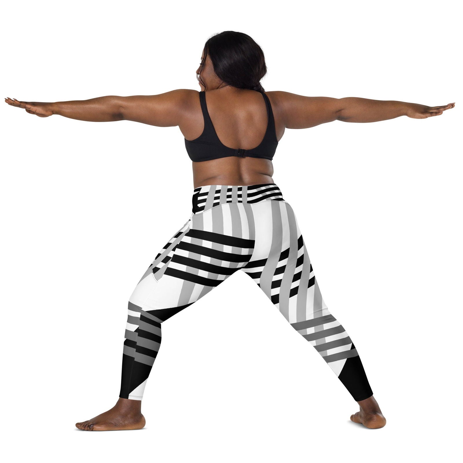 EM Stripe Leggings with pockets - ShopEbonyMonique