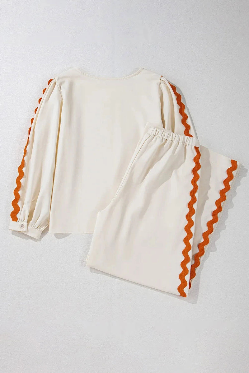 EM  Long Sleeve Top and Drawstring Pants Set - ShopEbonyMonique