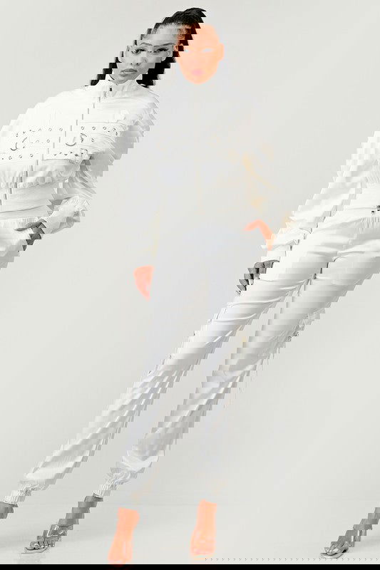 Eclat Urban White Trouser Matching Set - ShopEbonyMonique