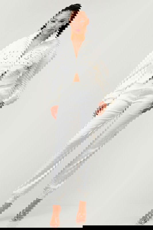 Eclat Urban White Trouser Matching Set - ShopEbonyMonique