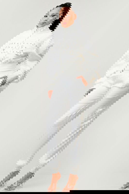 Eclat Urban White Trouser Matching Set - ShopEbonyMonique