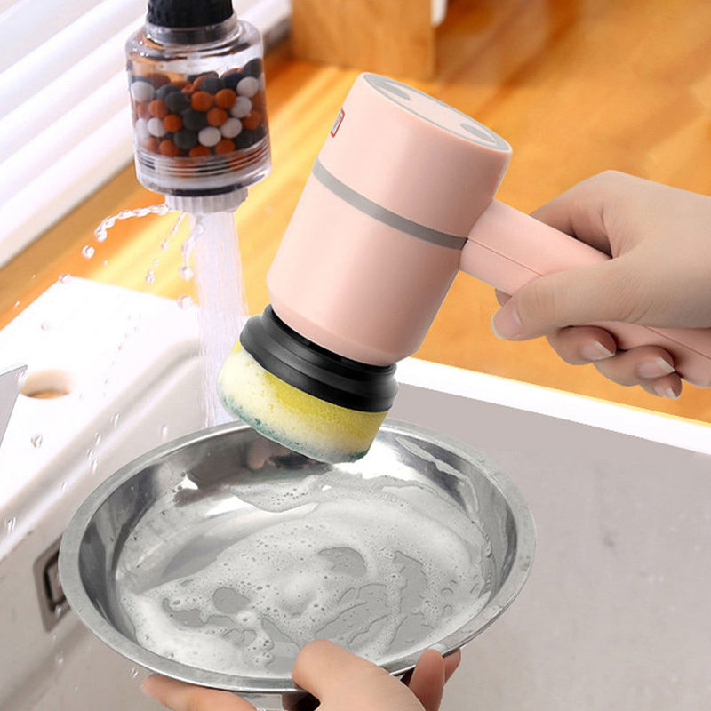 Electric Cleaning Brush Dishwashing Brush Automatic Wireless USB Rechargeable Professional Kitchen Bathtub Tile Cleaning Brushes - ShopEbonyMonique