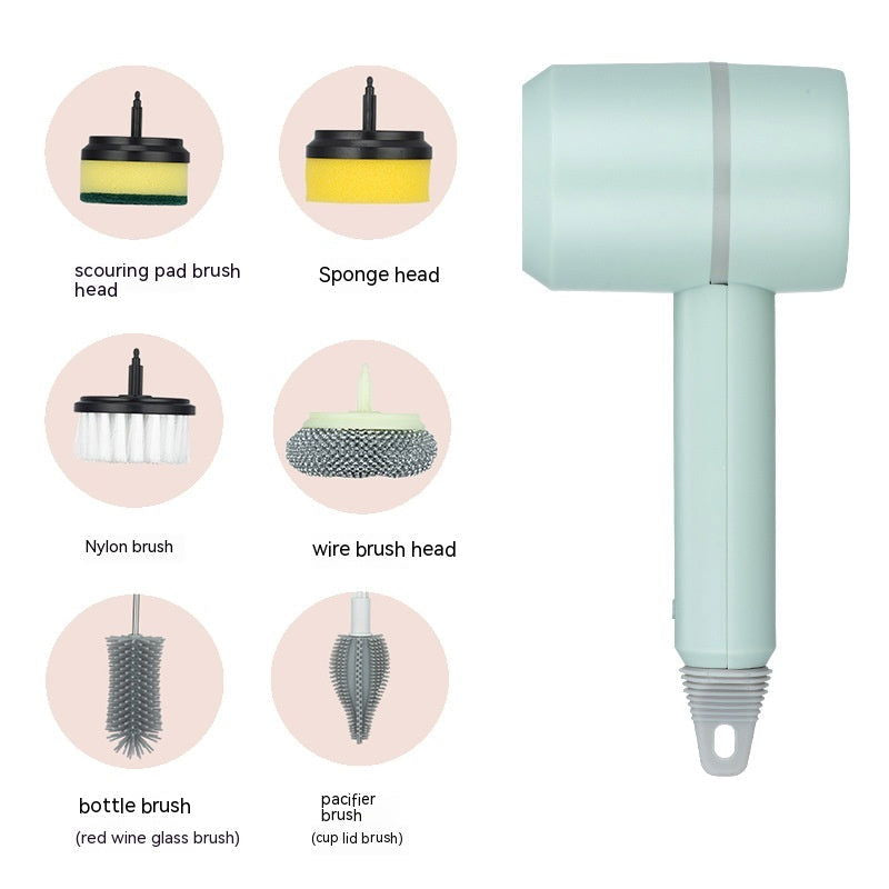 Electric Cleaning Brush Dishwashing Brush Automatic Wireless USB Rechargeable Professional Kitchen Bathtub Tile Cleaning Brushes - ShopEbonyMonique
