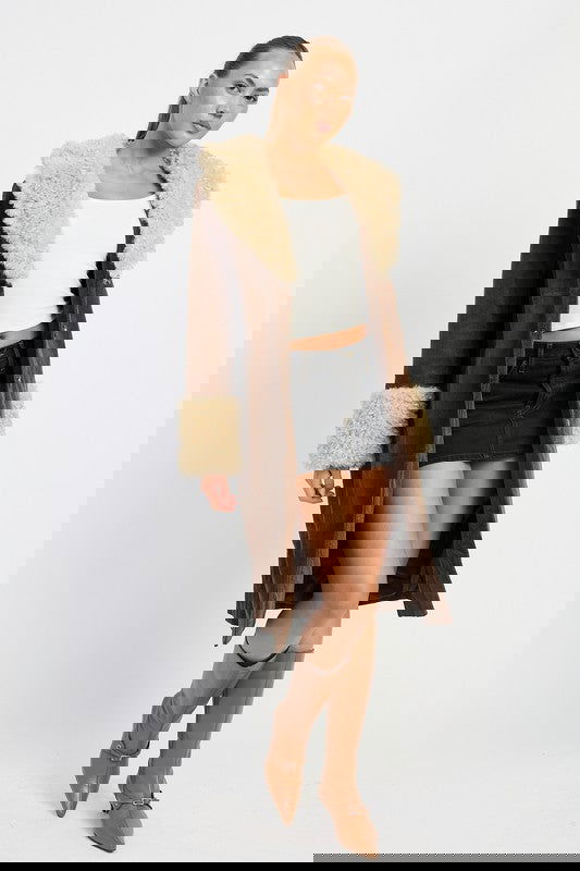 FAUX  MID TRENCH COAT - ShopEbonyMonique