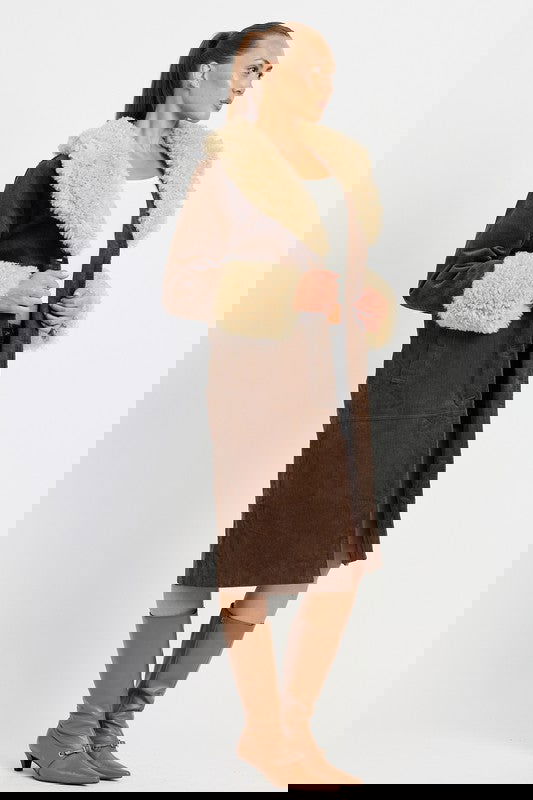 FAUX  MID TRENCH COAT - ShopEbonyMonique