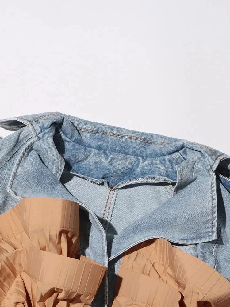 Flowerblock Designer Spliced Belt Coats For Women - ShopEbonyMonique