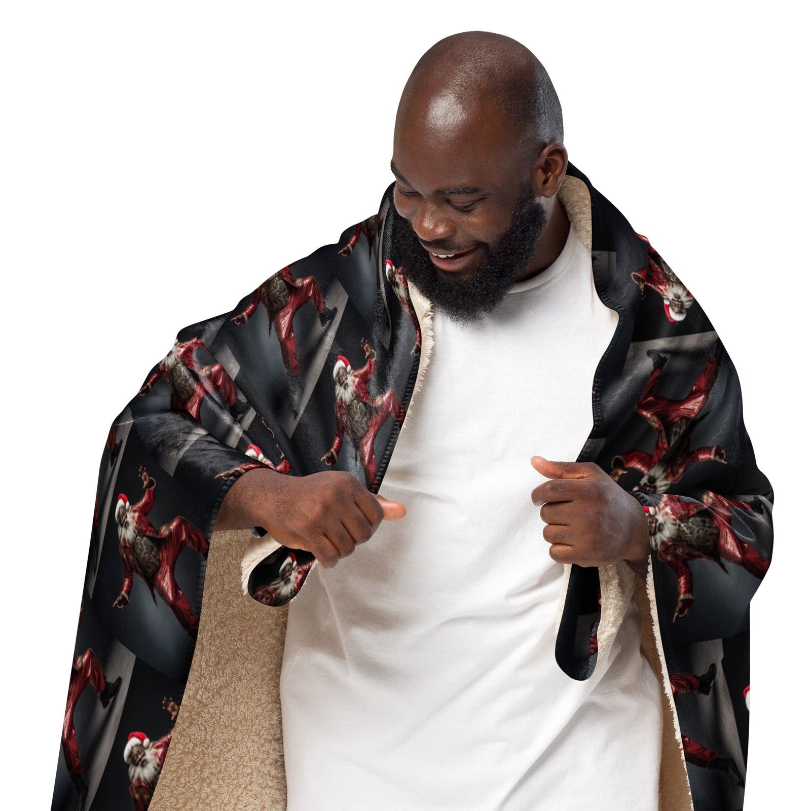 Fly Santa Sherpa blanket - ShopEbonyMonique