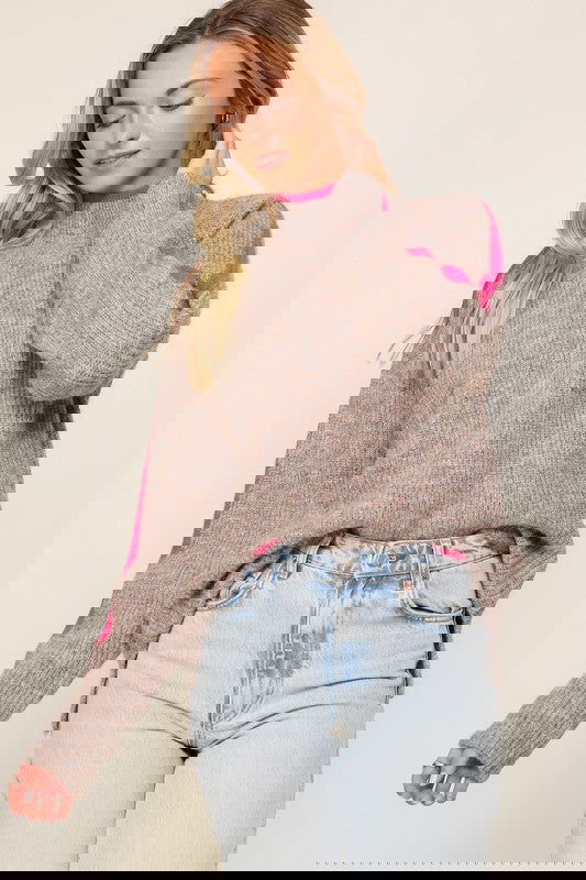 Funnel Neck Sweater - ShopEbonyMonique
