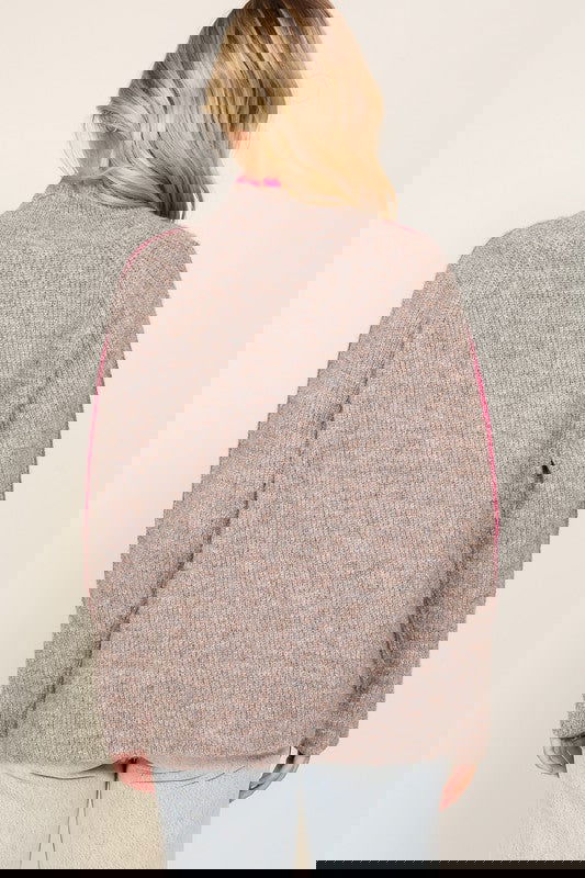 Funnel Neck Sweater - ShopEbonyMonique