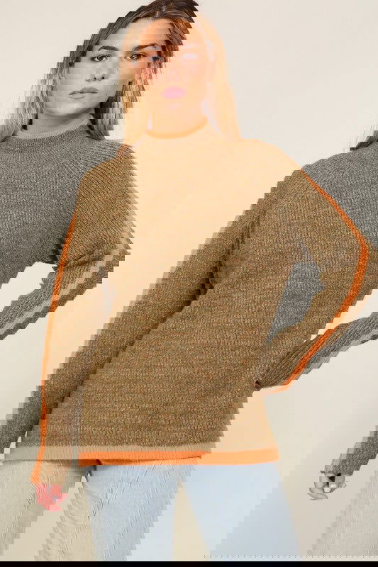 Funnel Neck Sweater - ShopEbonyMonique