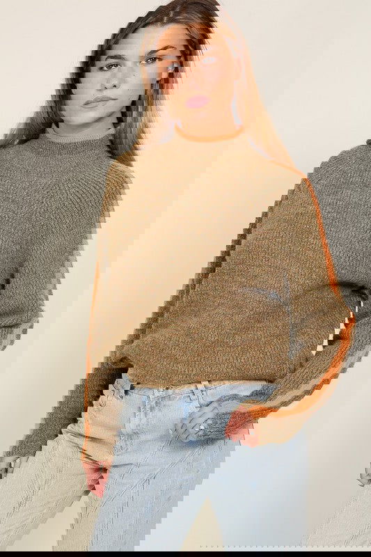 Funnel Neck Sweater - ShopEbonyMonique