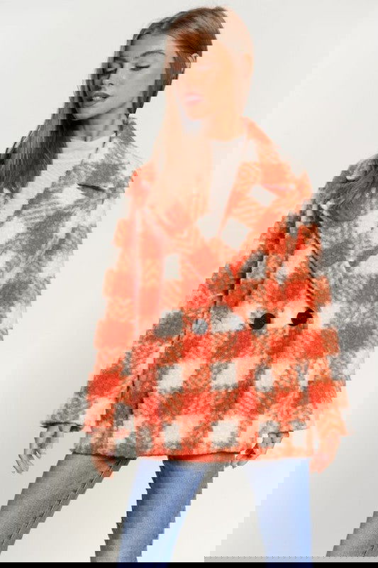 Fuzzy Double Breasted Coat Jacket - ShopEbonyMonique
