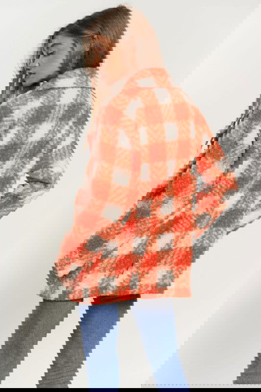 Fuzzy Double Breasted Coat Jacket - ShopEbonyMonique