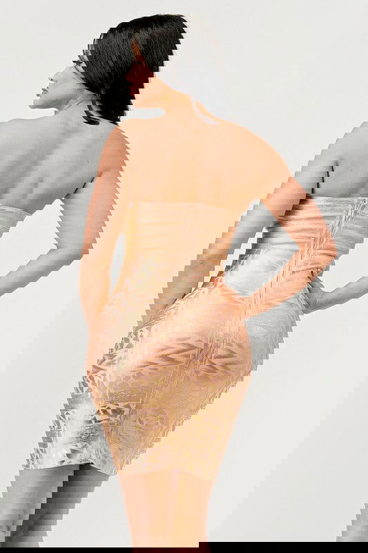 Gilded Glamour Strapless Dress - ShopEbonyMonique